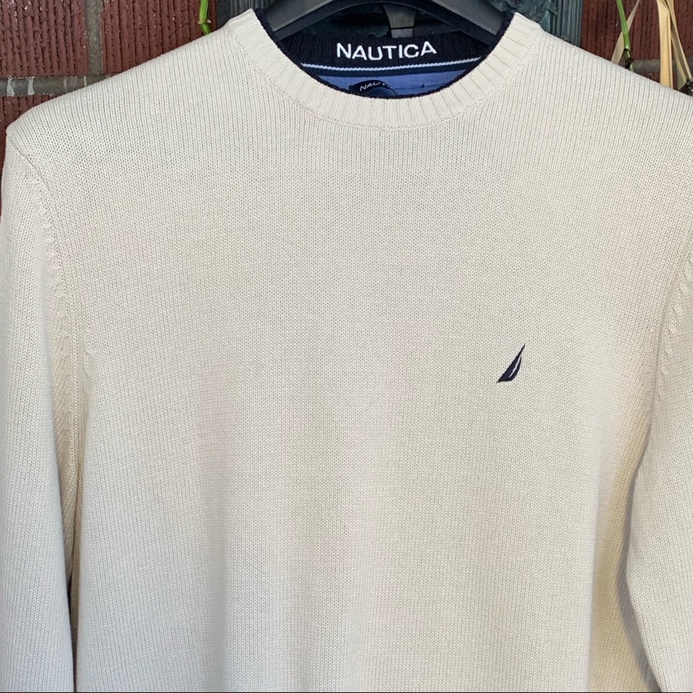 Nautica 100% Cotton Crew Neck Sweater EUC XL